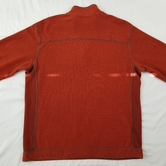 Tommy Bahama Men Reversible Sweater Half-zip Pullover Casual Sweater Orange XL - Picture 6 of 10